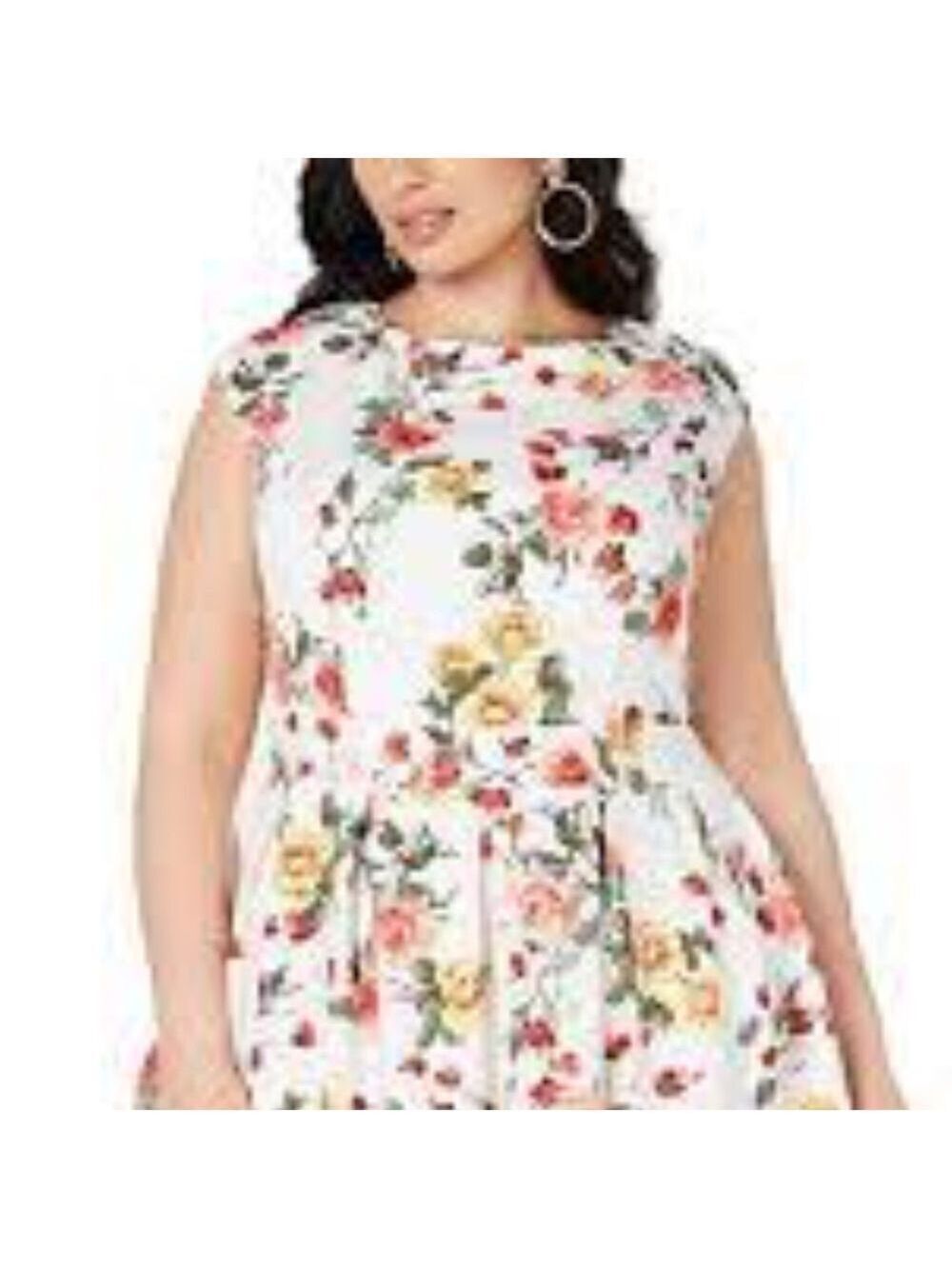 Emerald Sundae Printed Open-Back Fit & Flare Plus Size Dress NWOT